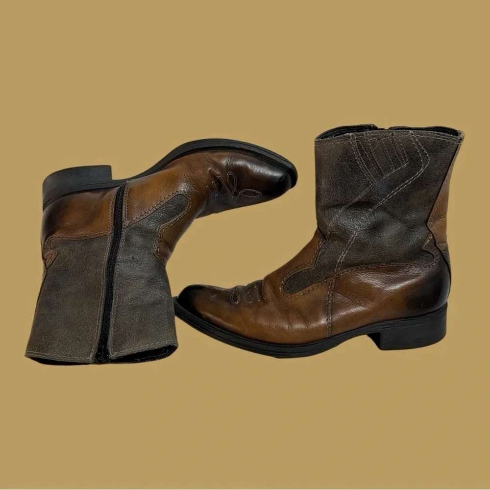 ALDO Men’s Western Casual Side Zipper Short Boots Size 41, US Size 8